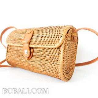 women handbag purses long handle leather ata hand woven grass clutch 